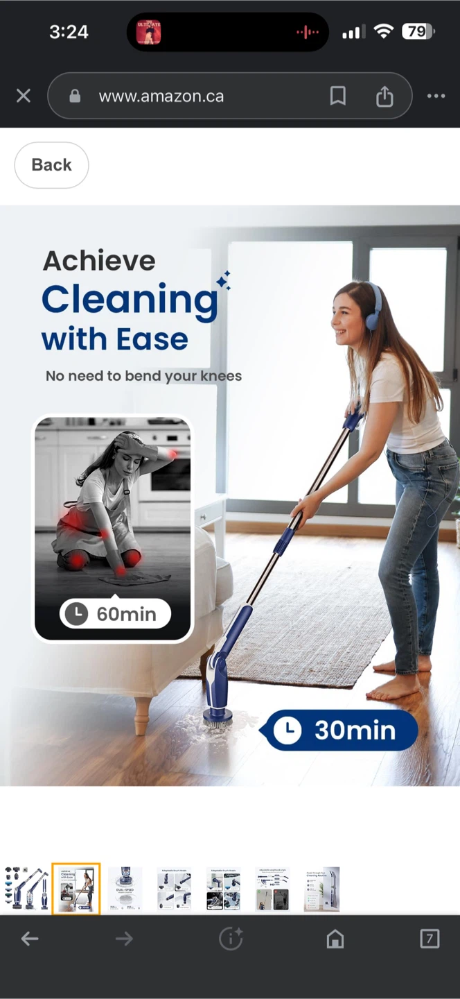 Electric Spin Scrubber with Adjustable Extension Arm - photo 2