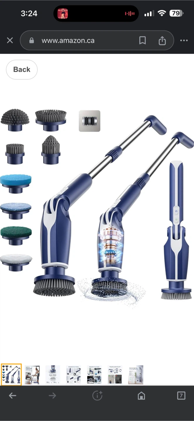 Electric Spin Scrubber with Adjustable Extension Arm