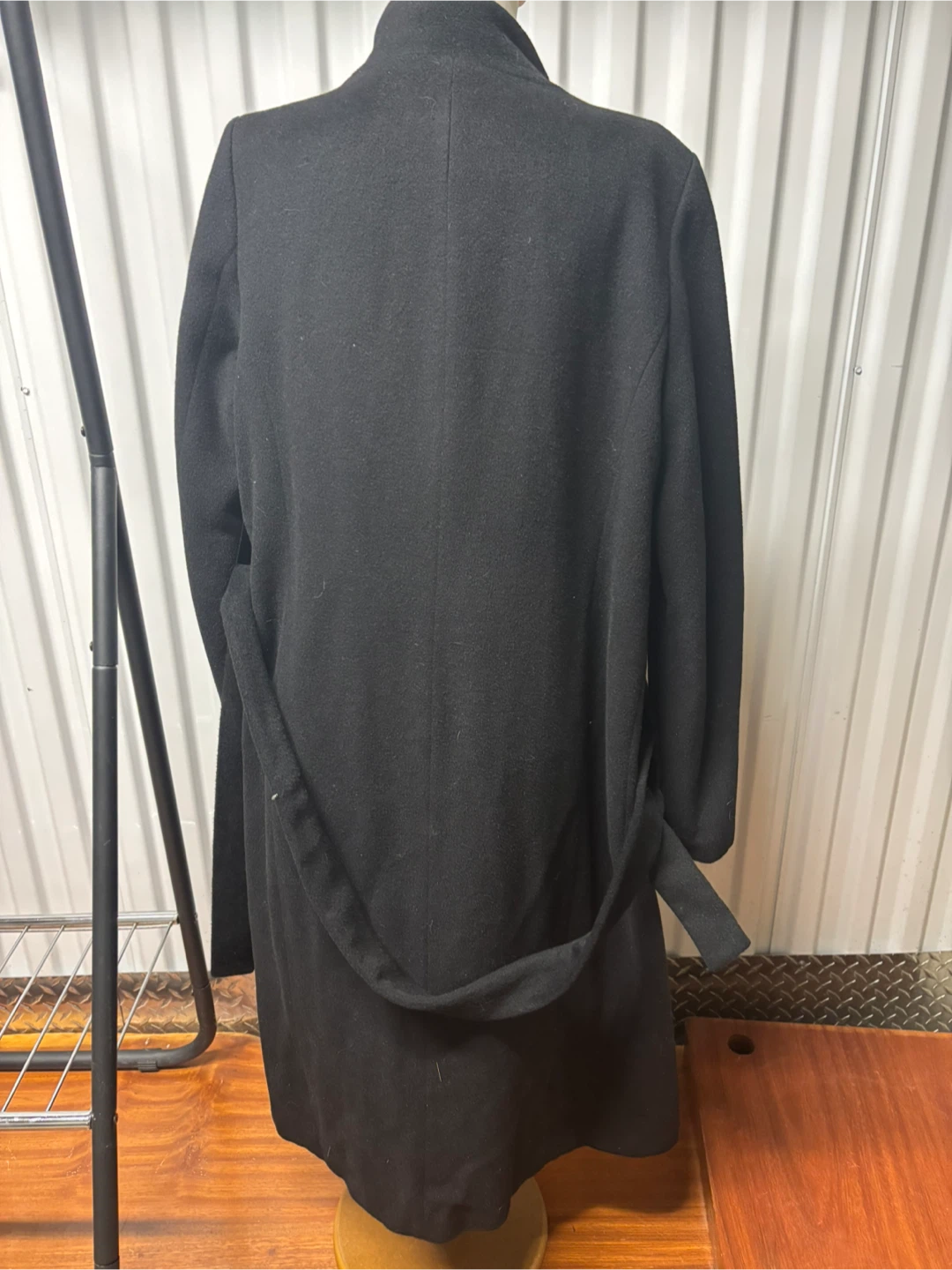 MOJO S.PHINE Black Wool Coat - Size L - photo 2