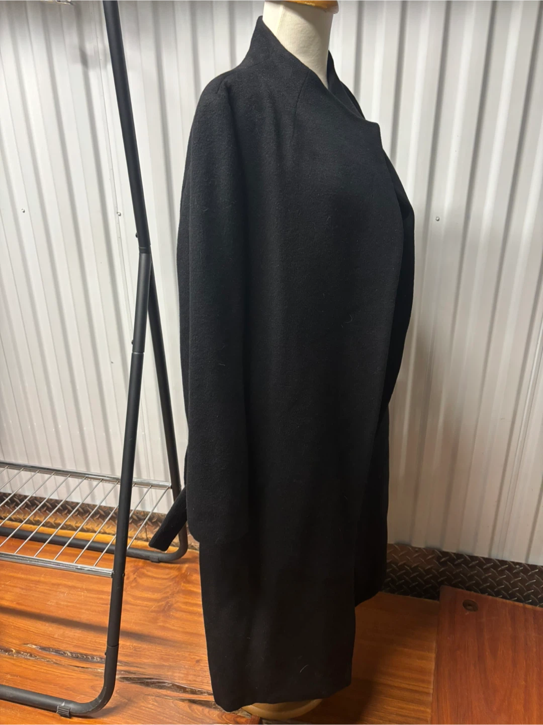 MOJO S.PHINE Black Wool Coat - Size L - photo 3