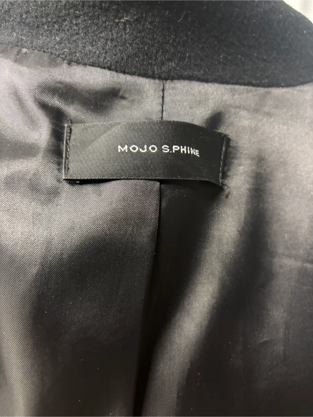 MOJO S.PHINE Black Wool Coat - Size L - photo 4
