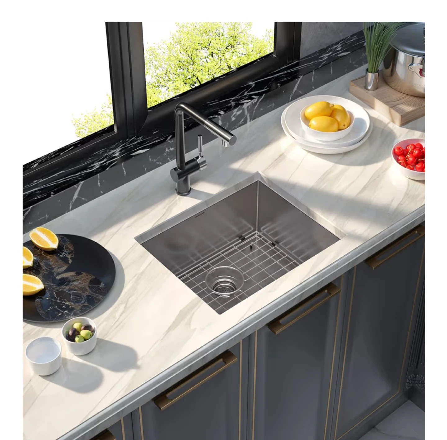 MENSARJOR 22x18 Kitchen Sink - Stainless Steel - photo 3