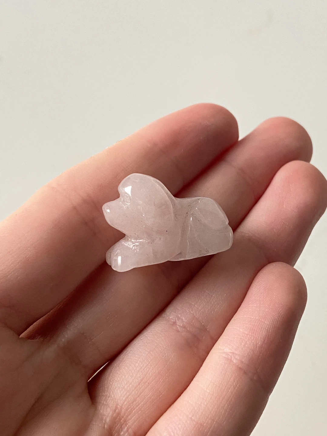 Mini Rose Quartz Dog