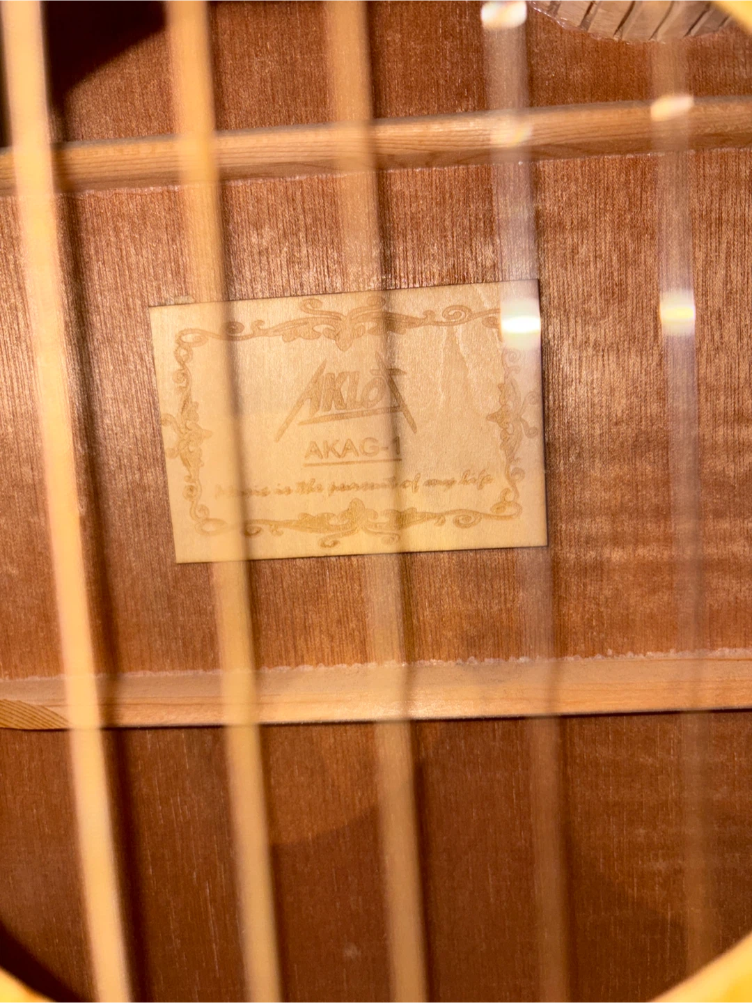 Aklot AKAG-1 Acoustic Guitar with Donner Strings & Capo - photo 4