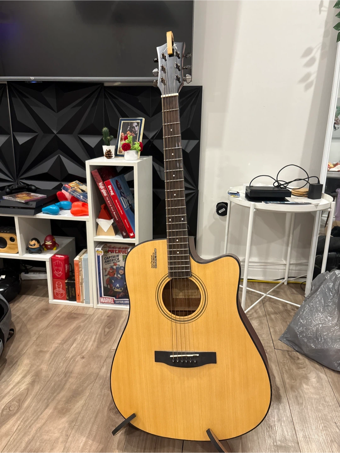 Aklot AKAG-1 Acoustic Guitar with Donner Strings & Capo