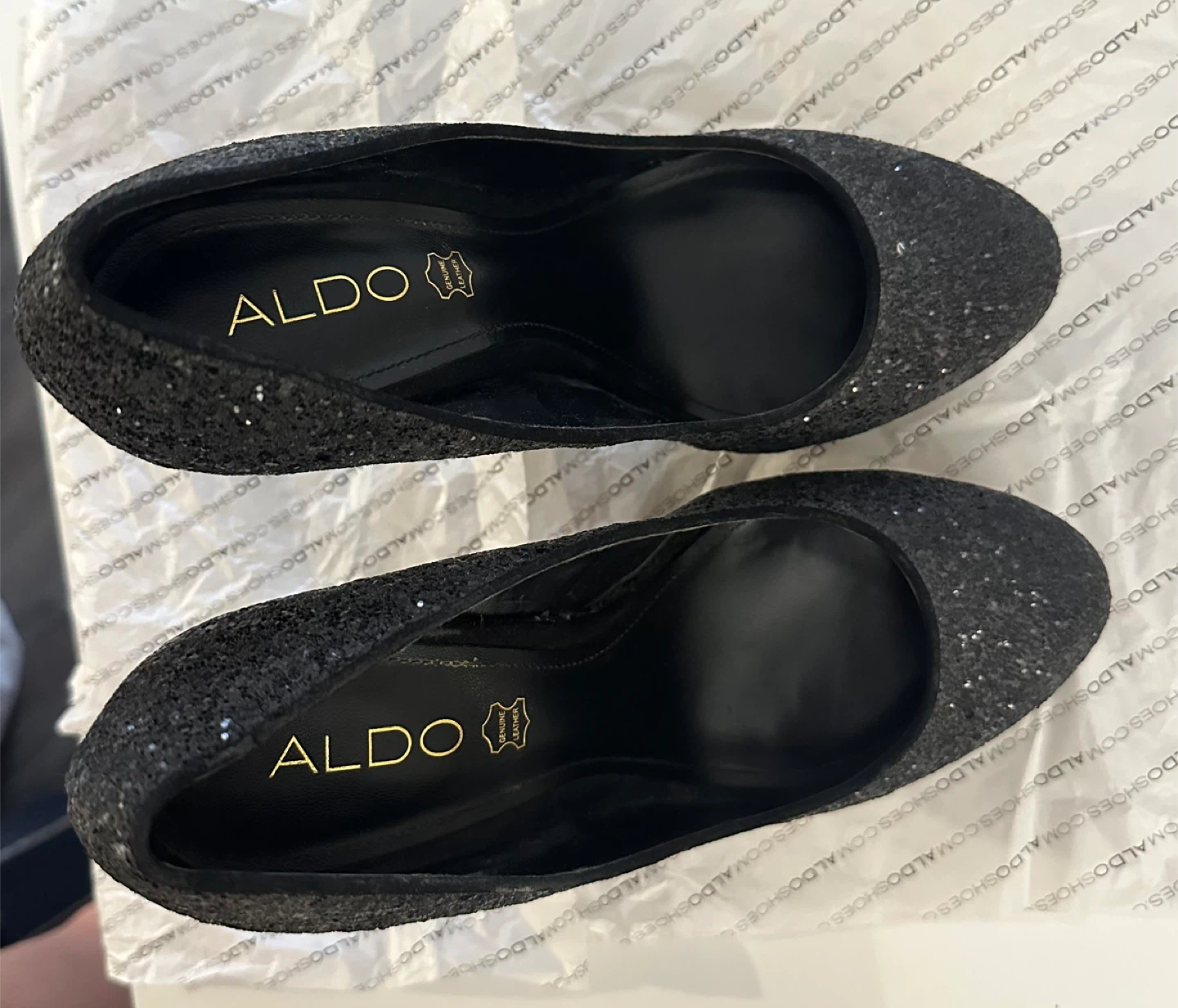 Aldo Black Glitter Heels - photo 3