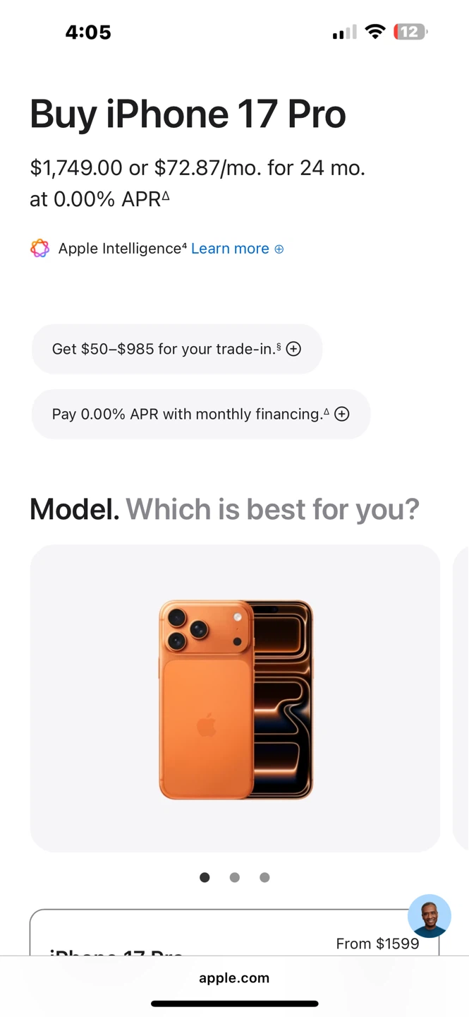 New iPhone 17 Pro Orange