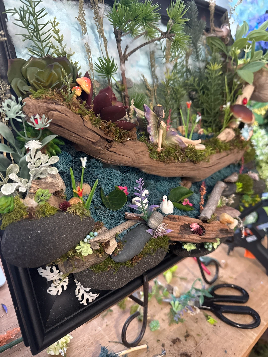 Handmade Fairy Garden Shadow Box * Wall Decor - photo 3