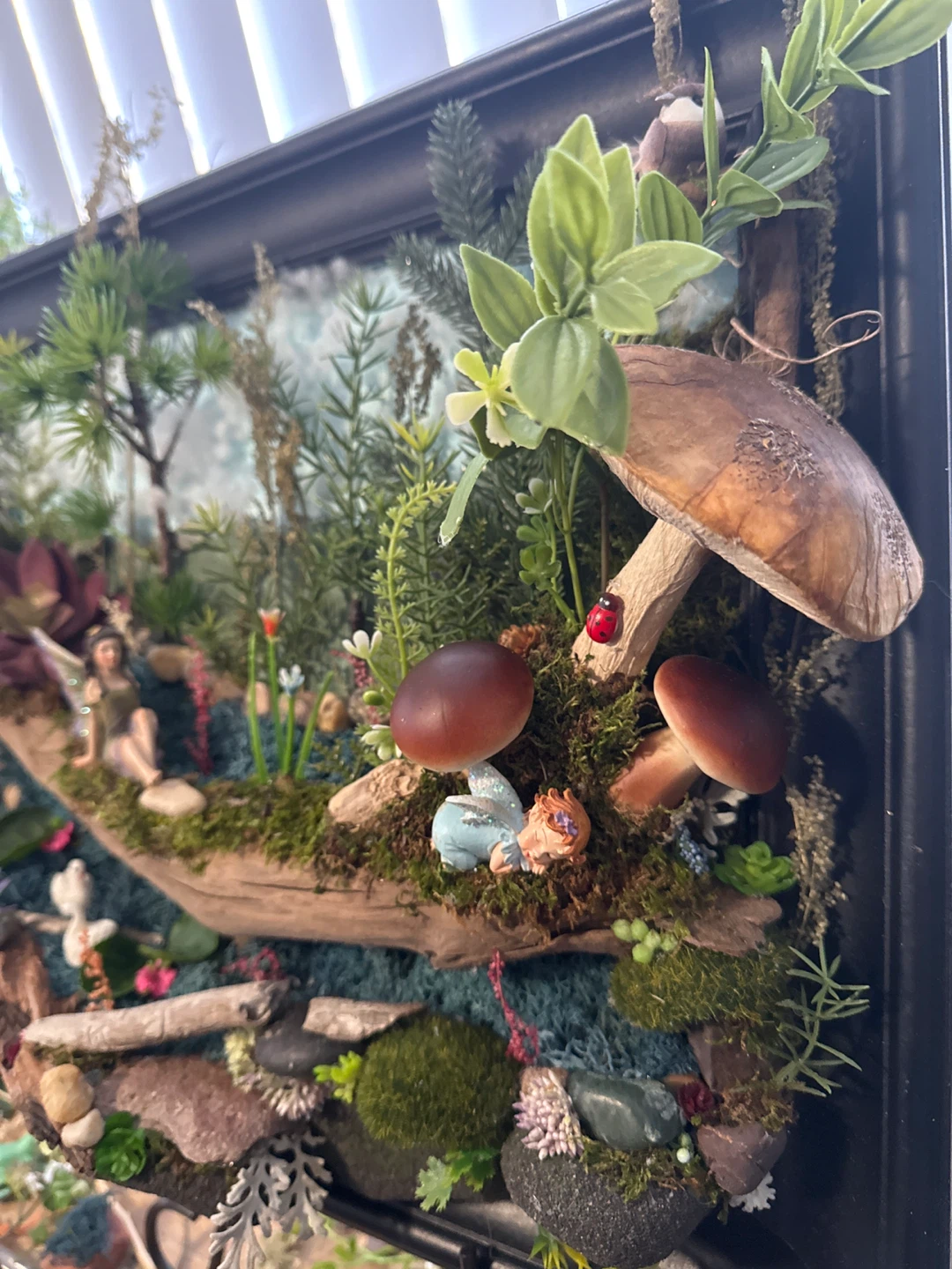 Handmade Fairy Garden Shadow Box * Wall Decor - photo 4