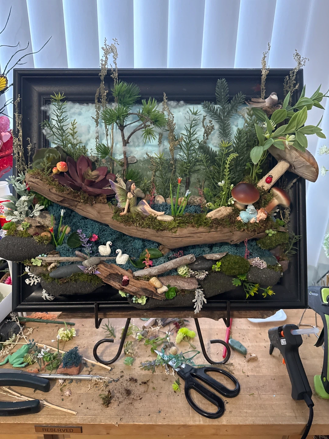 Handmade Fairy Garden Shadow Box * Wall Decor - photo 2