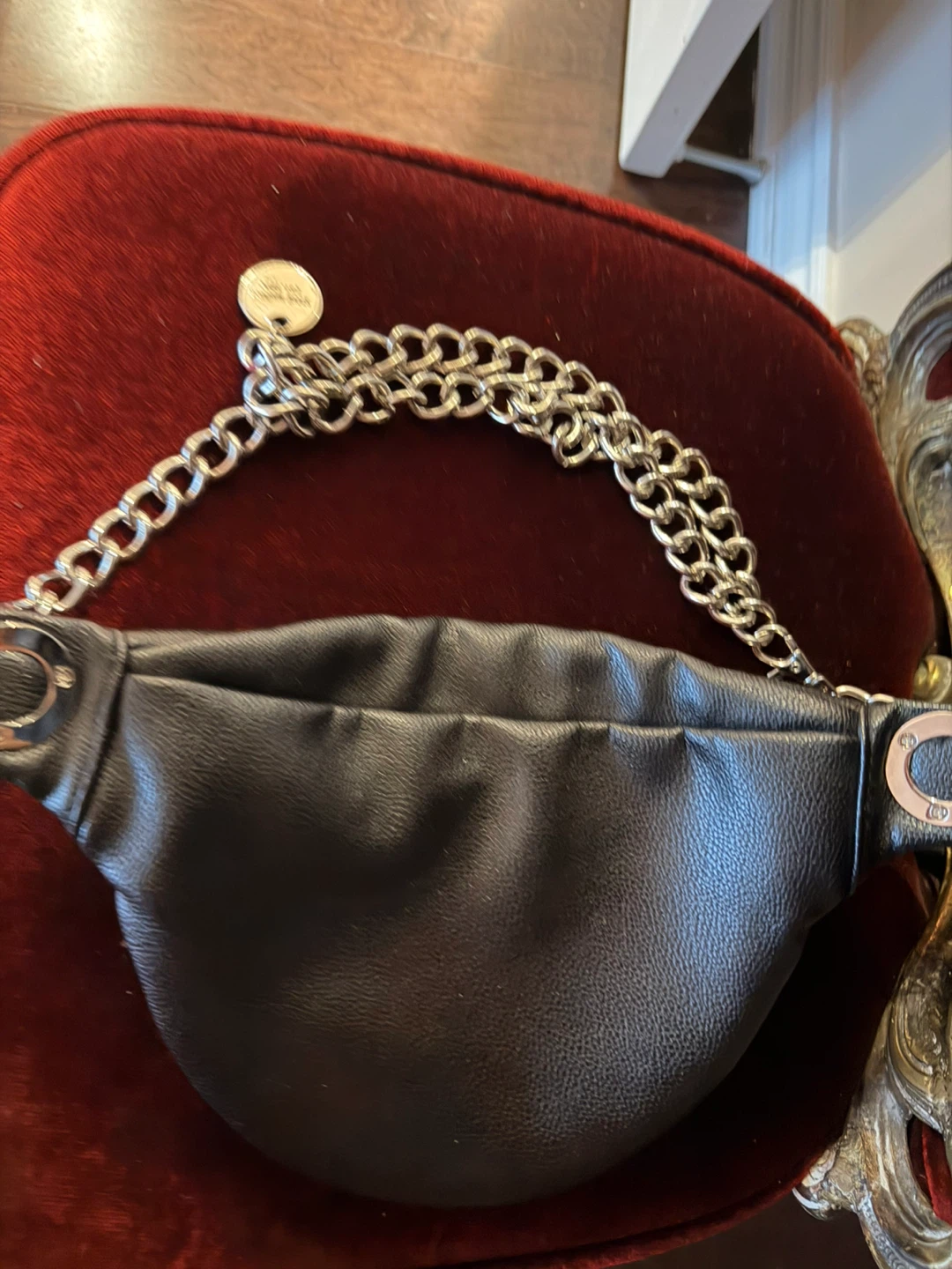 Steve Madden Black Belt Bag with Chain - photo 2