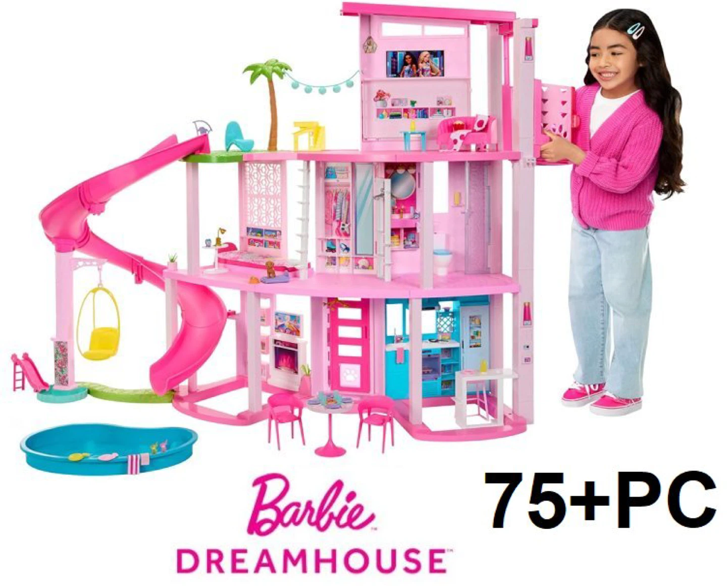 BNIB- Barbie Dreamhouse Playset - 75+ Pieces