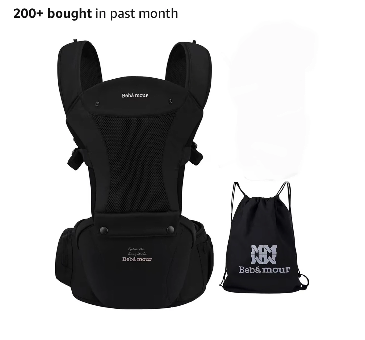 Bebamour Baby Carrier - 6 in 1 - Black