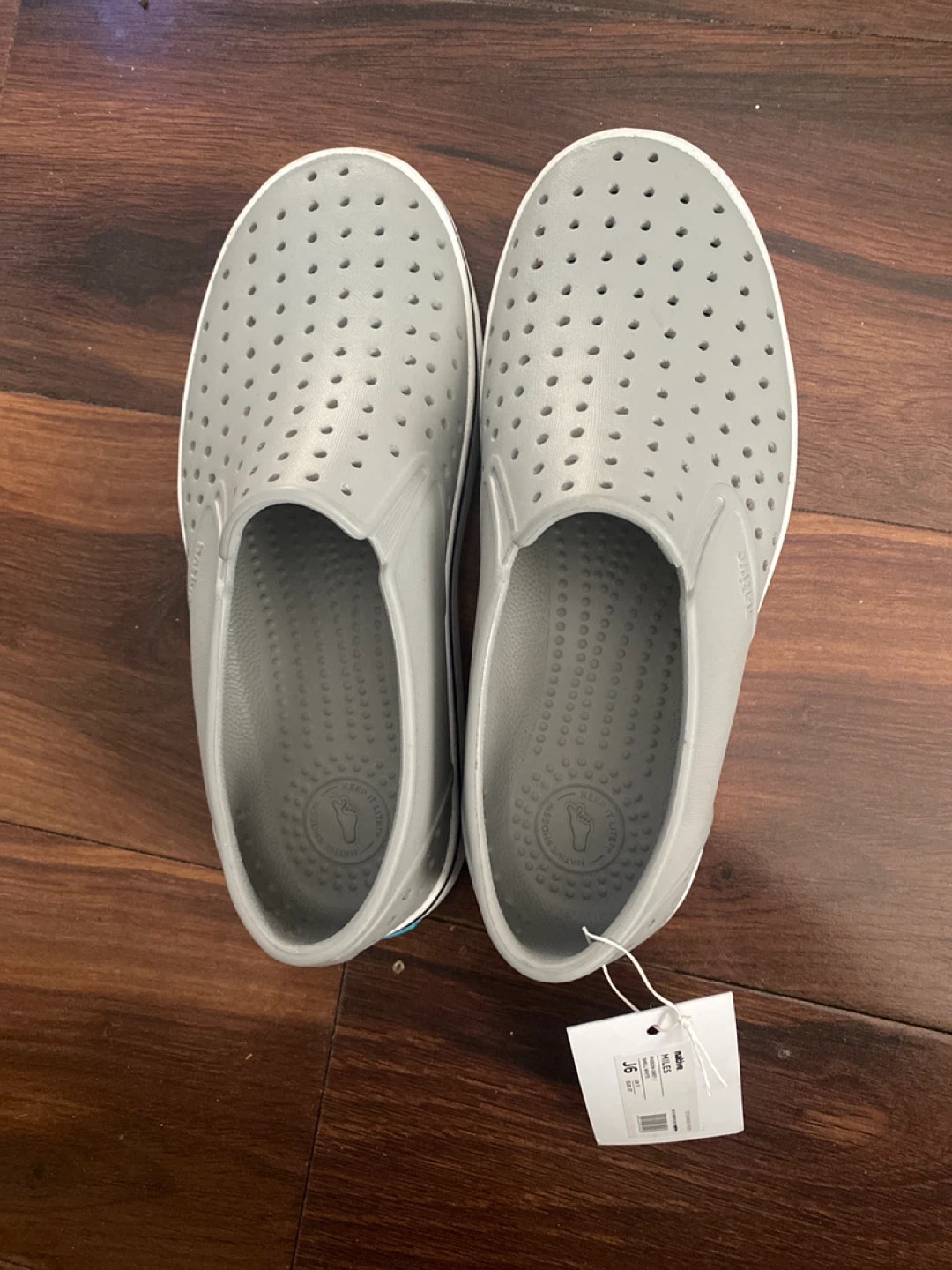 Native Miles Slip-On Shoes, Pigeon Grey, Size M6/W8