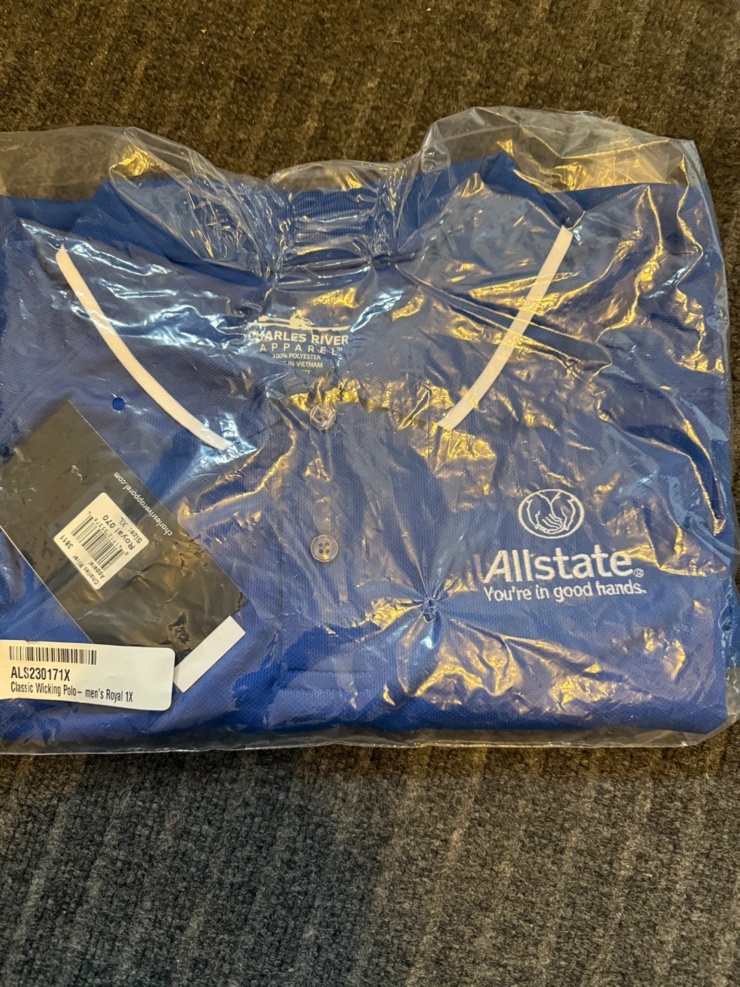 New Allstate Charles River Polo Shirt - Men's Royal xl