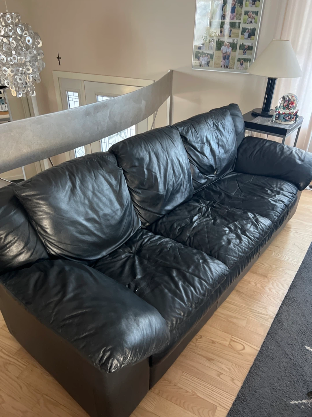 Black Leather Sofa