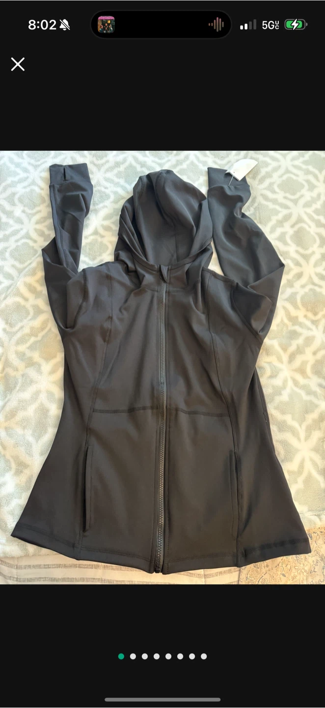 Lets Fit Active Black Zip-Up Hoodie Medium like Lululemon