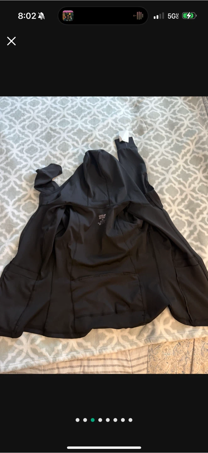 Lets Fit Active Black Zip-Up Hoodie Medium like Lululemon - photo 3