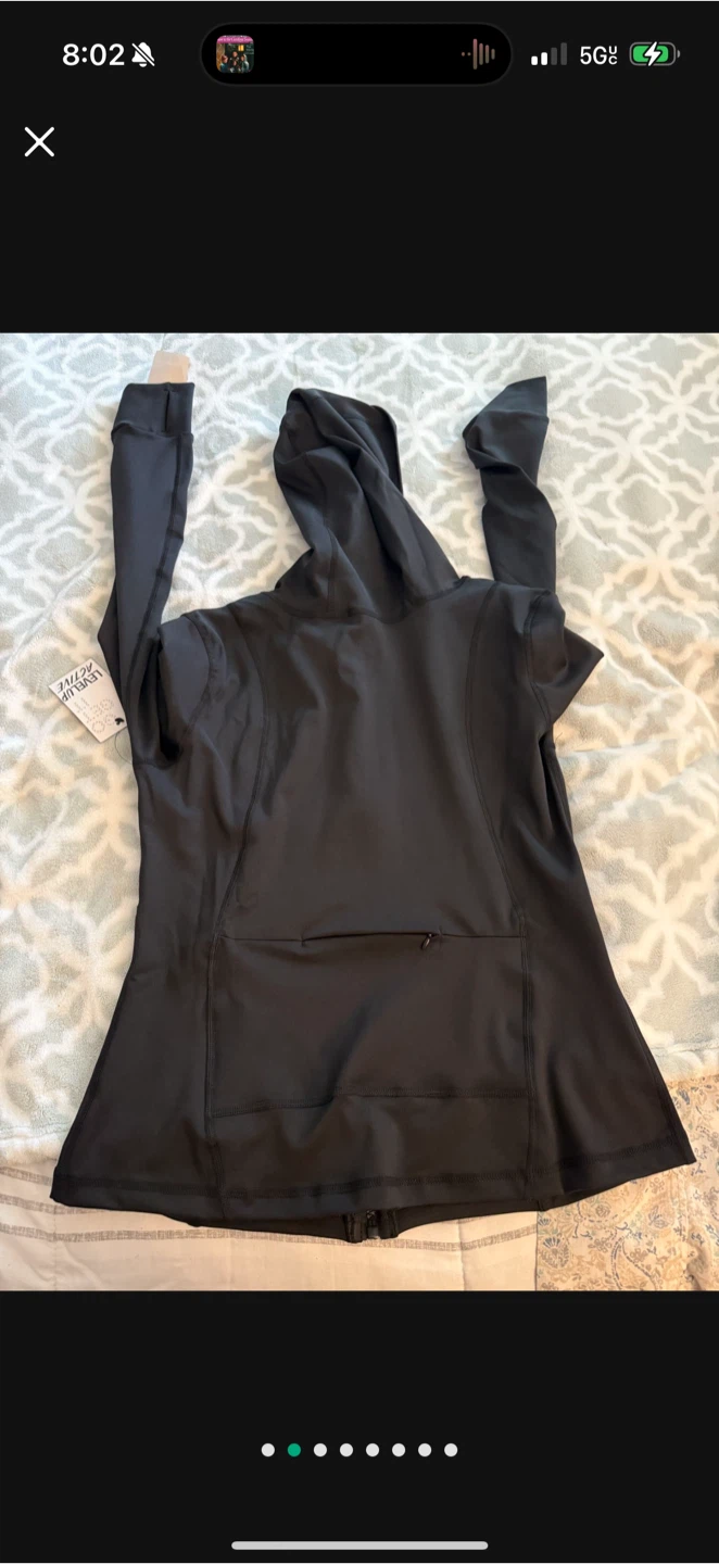 Lets Fit Active Black Zip-Up Hoodie Medium like Lululemon - photo 2