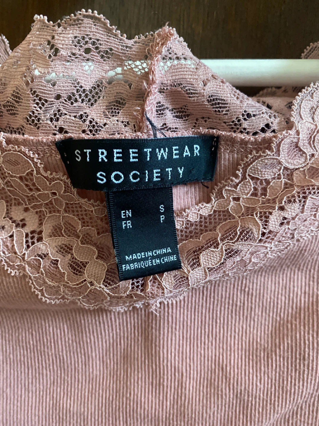 Streetwear Society Pink Lace Top - Size S - photo 2