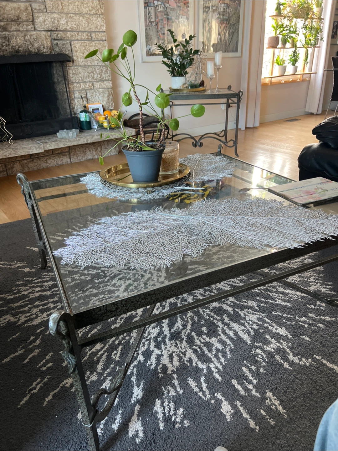 Glass Coffee Tables with Metal Frame