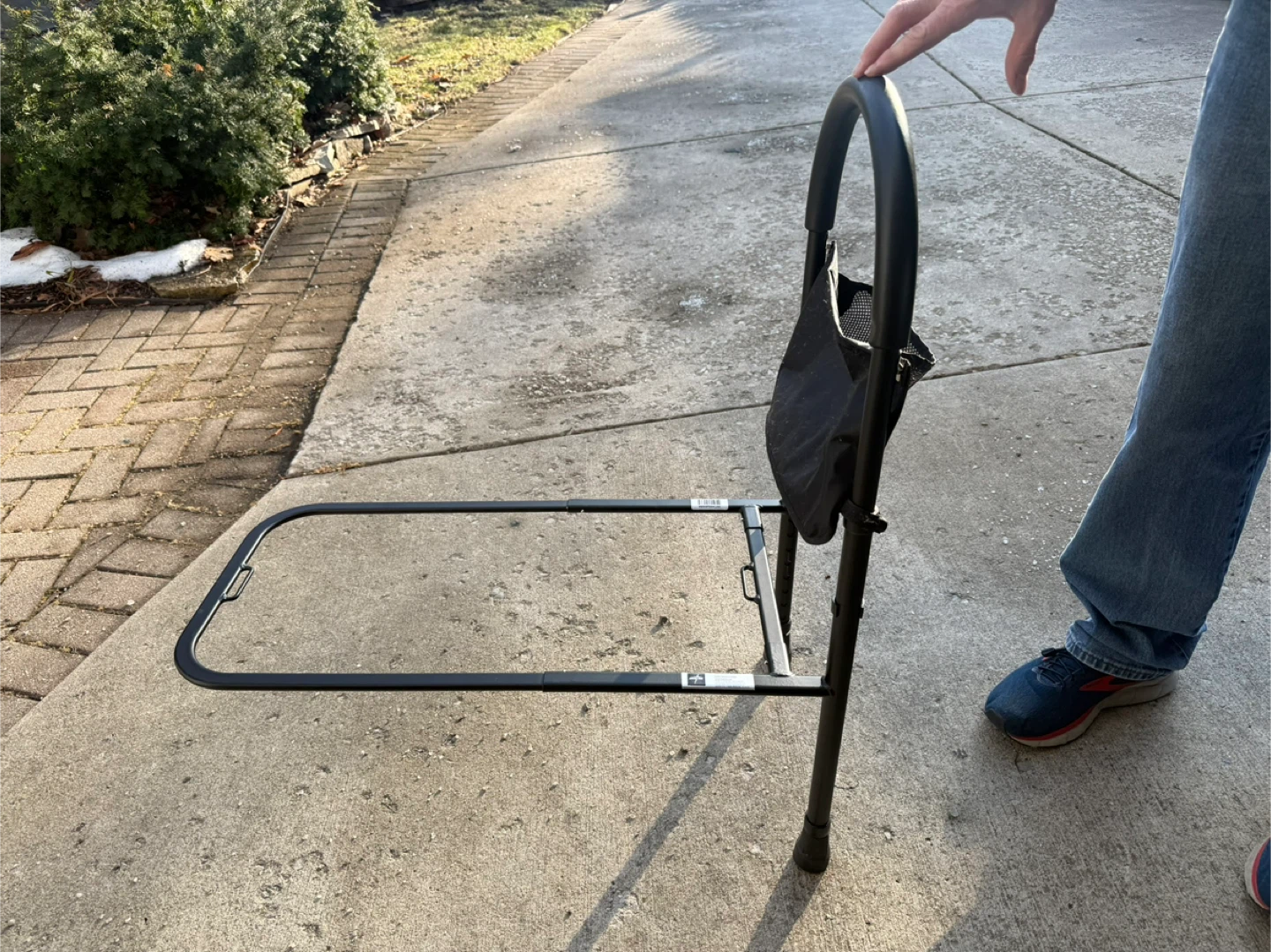 🧡Adjustable Bed Rail Assist Grab Bar with legs
