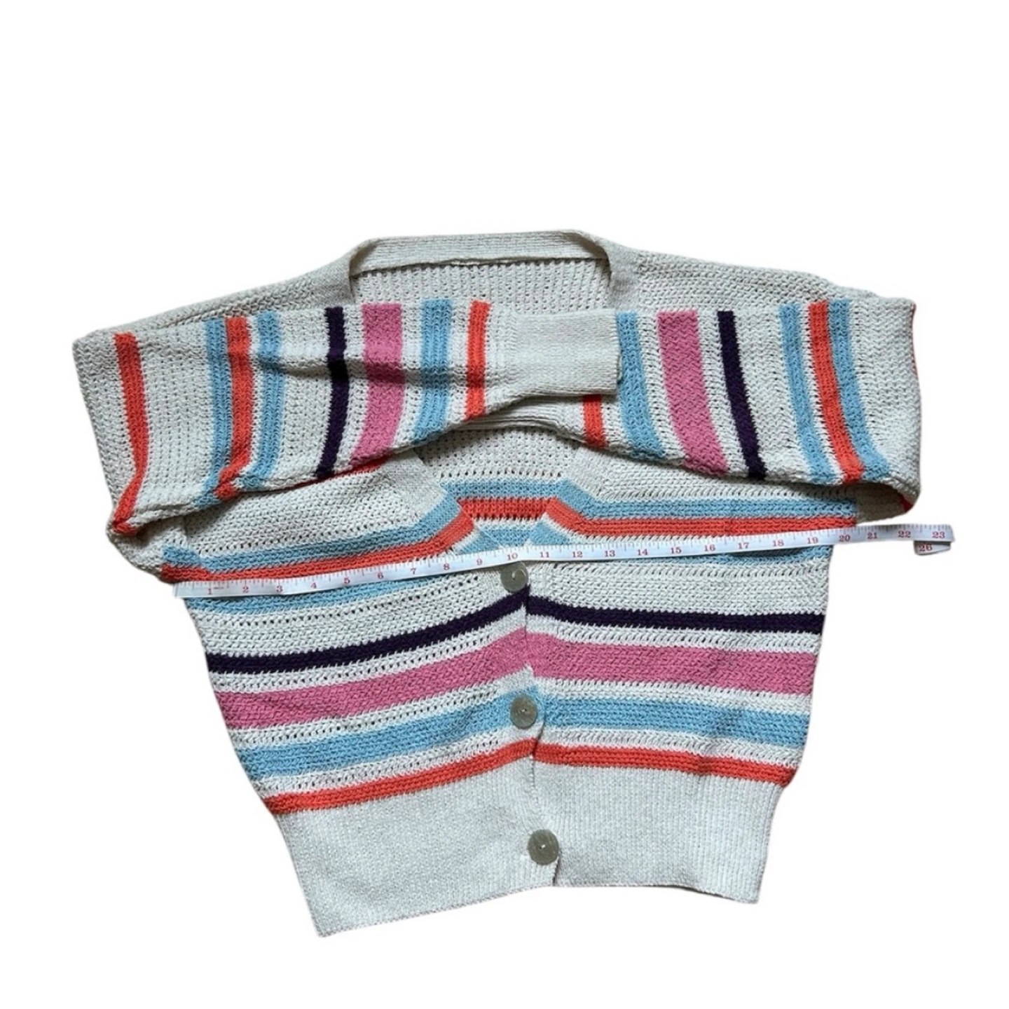 Striped Knit Cardigan - Size S