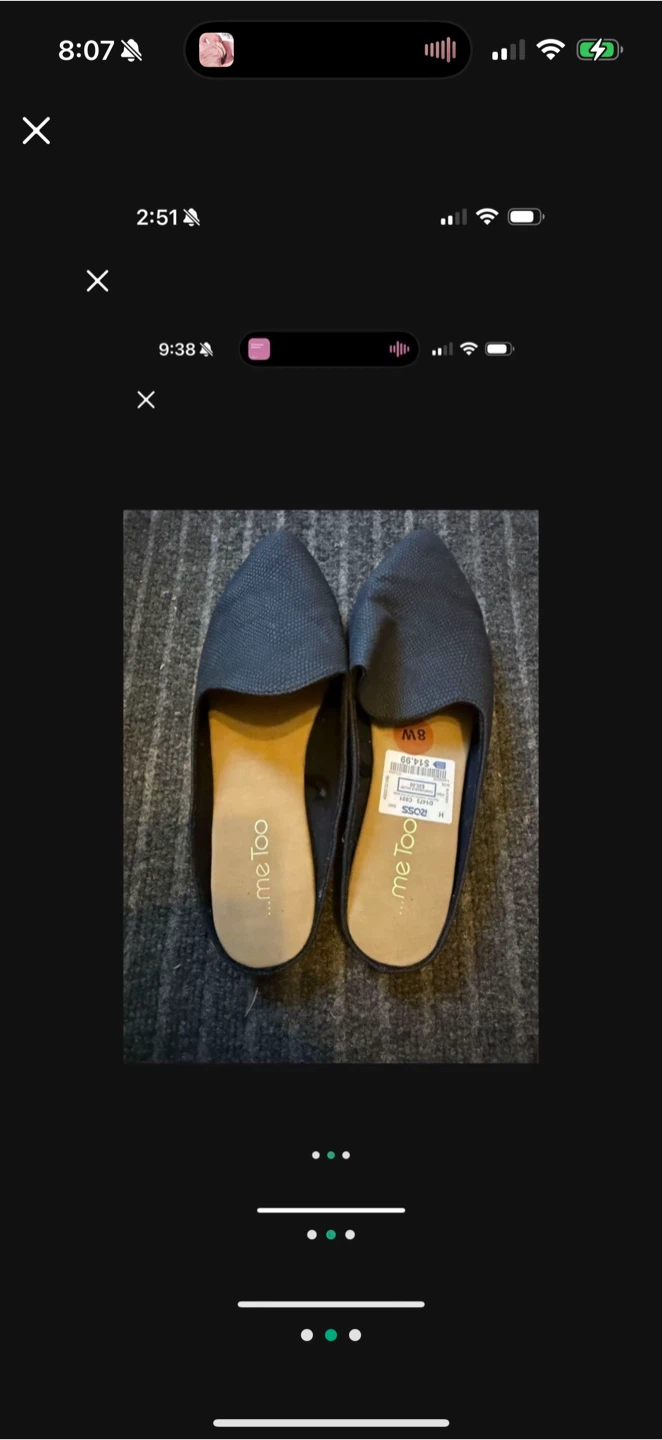 Me Too Black Mules Size 8W - photo 2