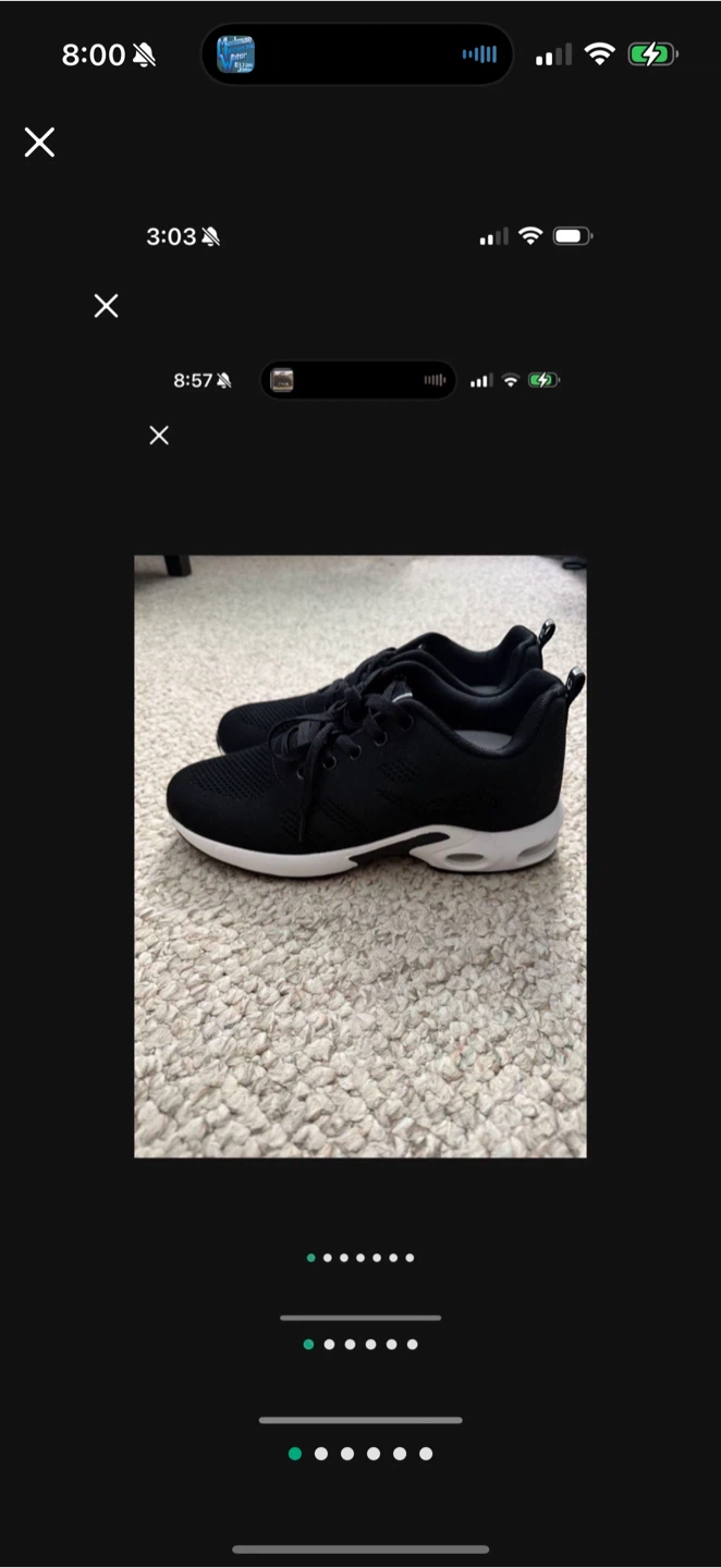 Women’s Black Gym shoes Sneakers - Size 9 WITH SPORT INSERT