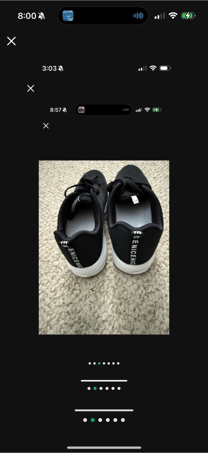 Women’s Black Gym shoes Sneakers - Size 9 WITH SPORT INSERT - photo 2