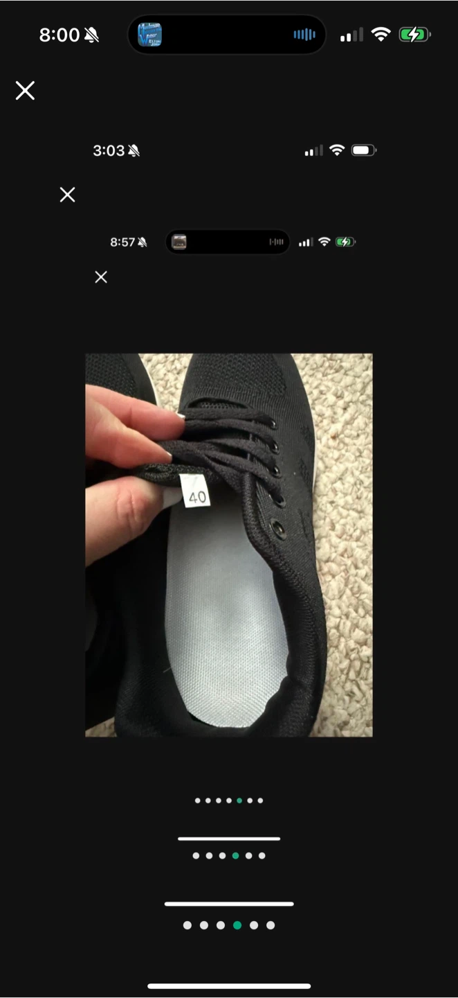 Women’s Black Gym shoes Sneakers - Size 9 WITH SPORT INSERT - photo 4