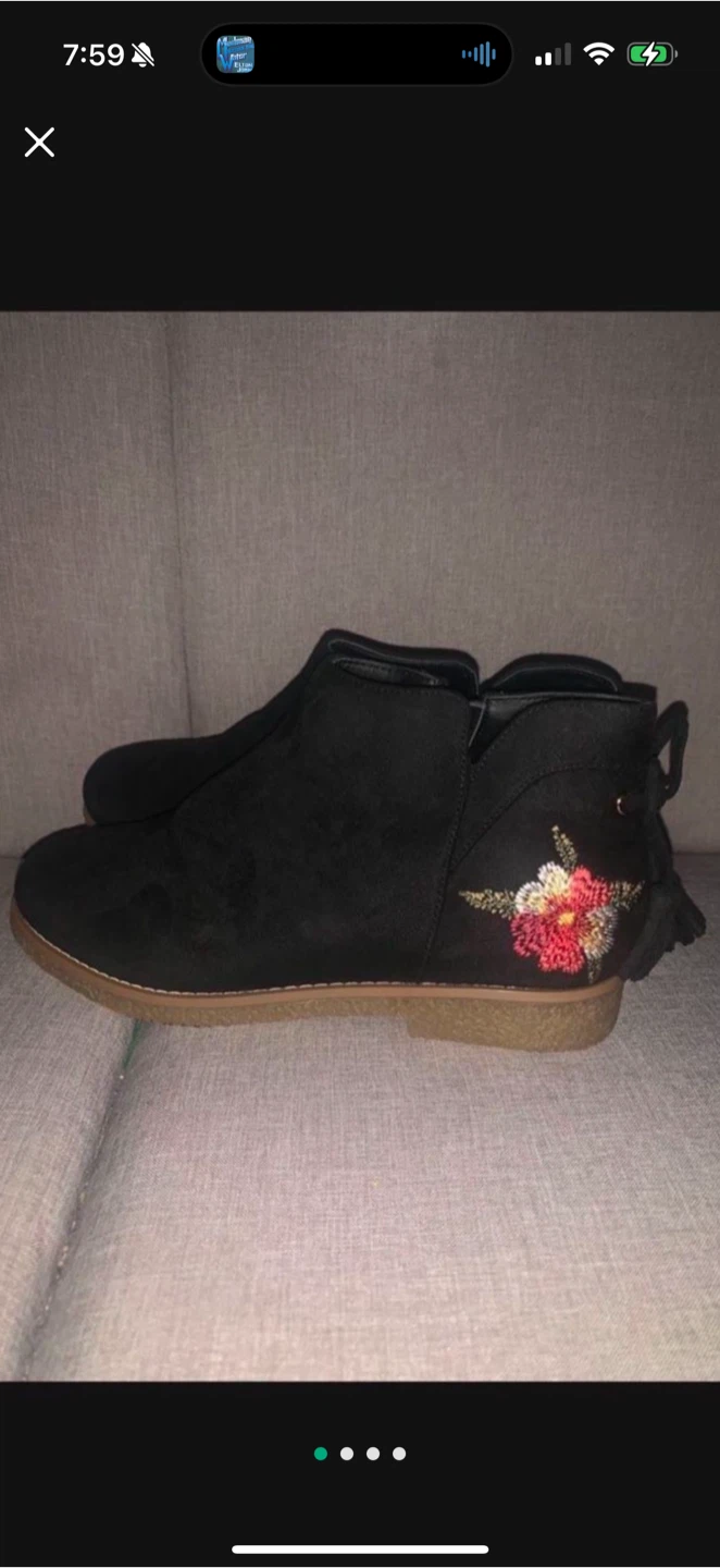 Comfortview Black Ankle Boots - Size 8