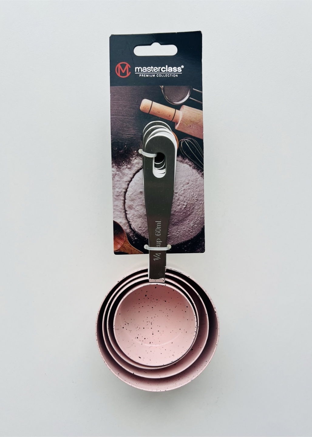 Pink Premium Stainless Steel Masterclass Measuring Cups - New