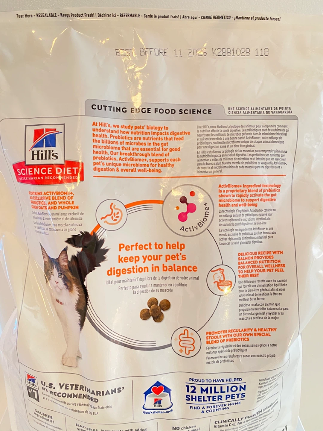 Hill's Science Diet Perfect Digestion Cat Food 12 lbs - photo 3