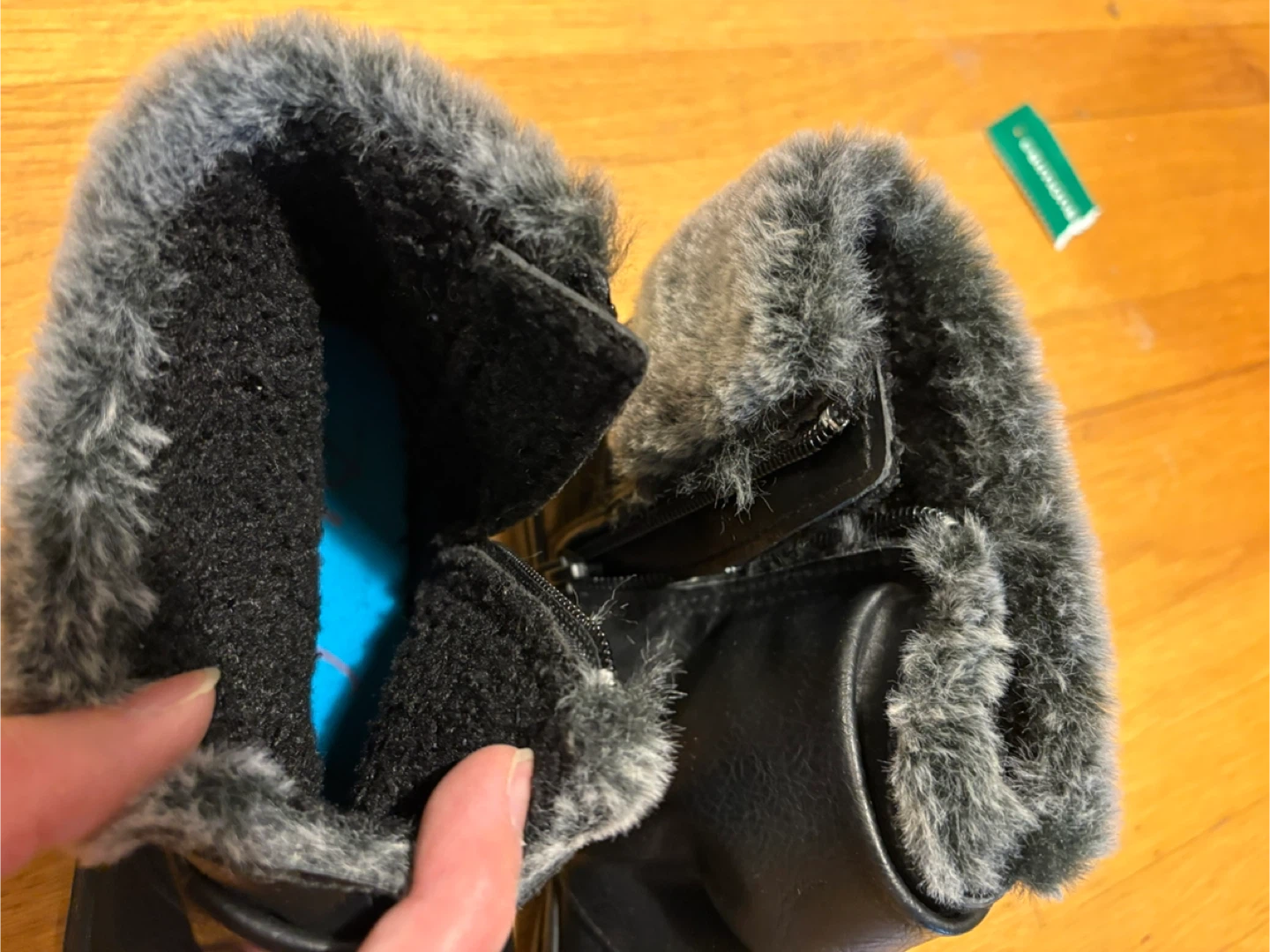 Simons Black Faux Leather & Fur Ankle Boots - photo 3
