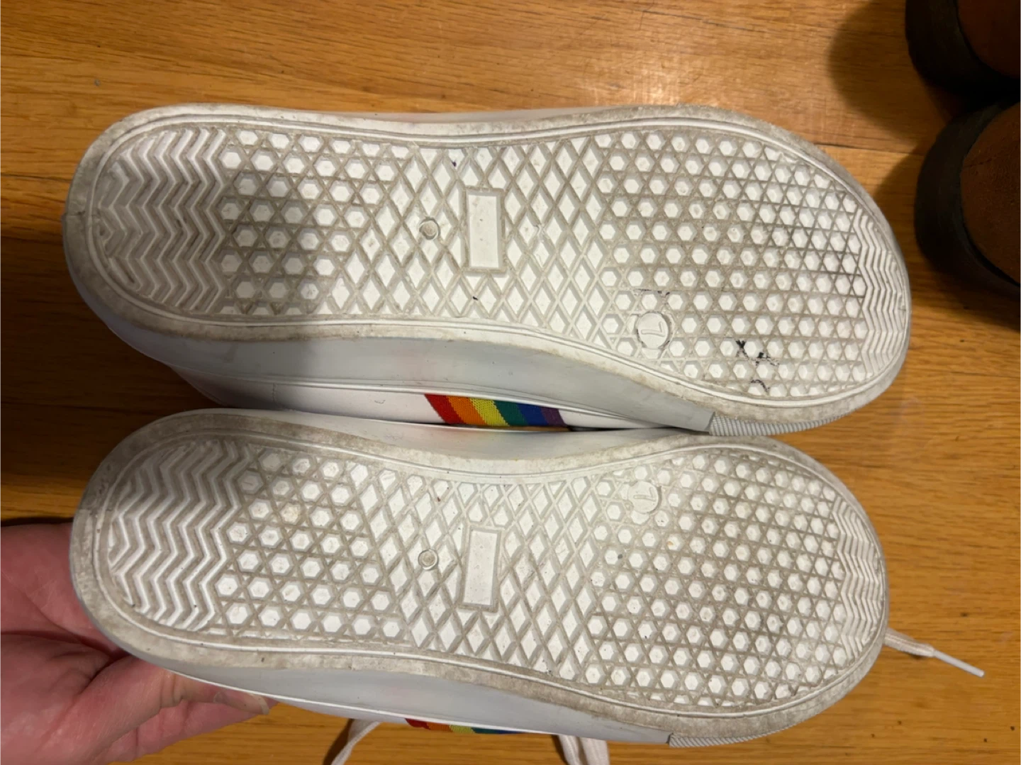Streetwear Society White Rainbow Sneakers - Size 7 - photo 4