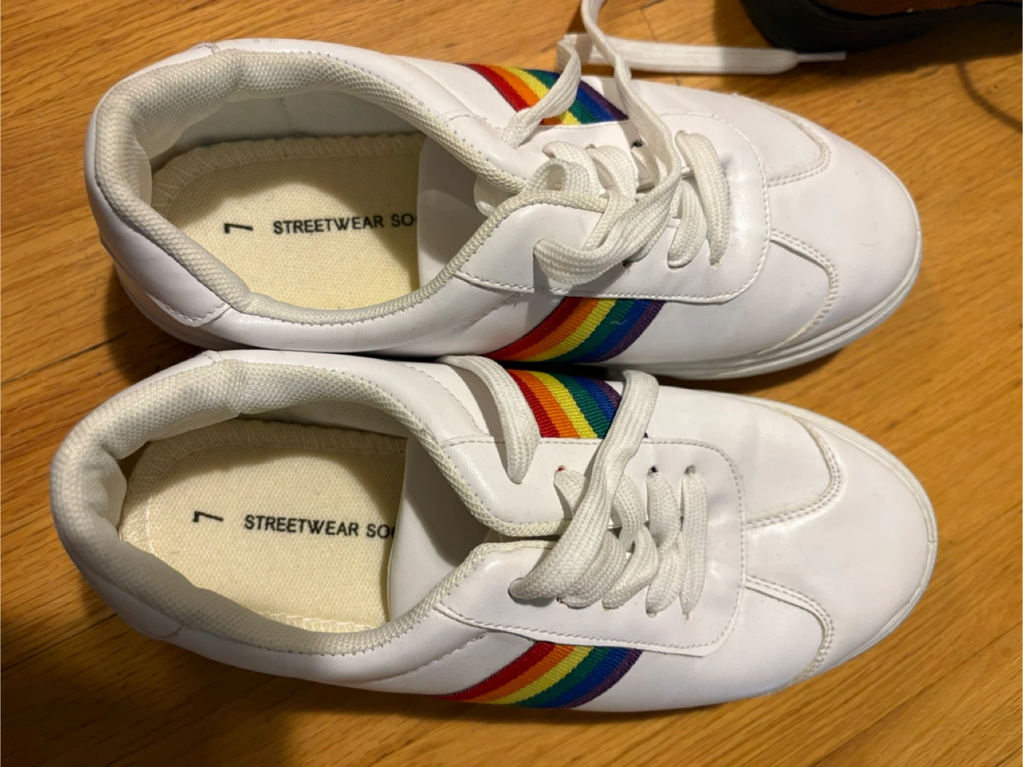 Streetwear Society White Rainbow Sneakers - Size 7 - photo 3