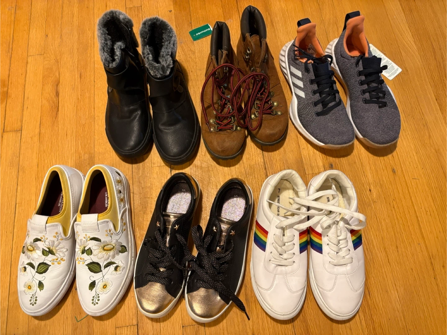 Streetwear Society White Rainbow Sneakers - Size 7 - photo 5
