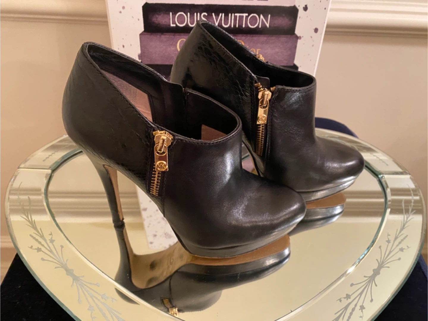Michael Kors Black Leather Heels - Size 6M - photo 5