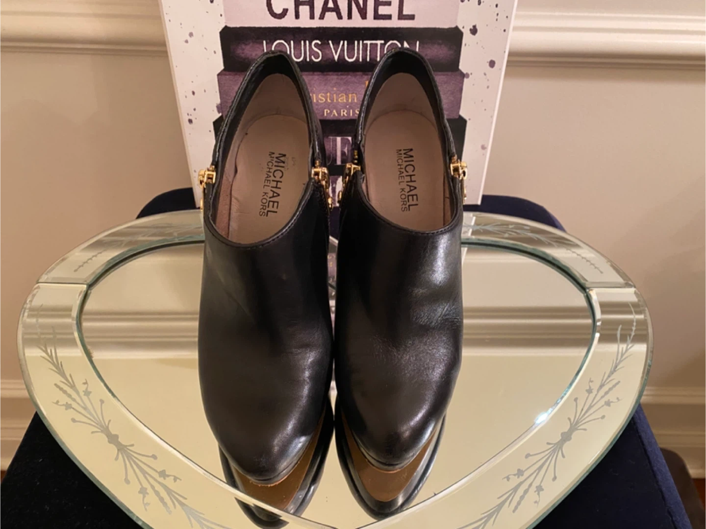 Michael Kors Black Leather Heels - Size 6M - photo 4