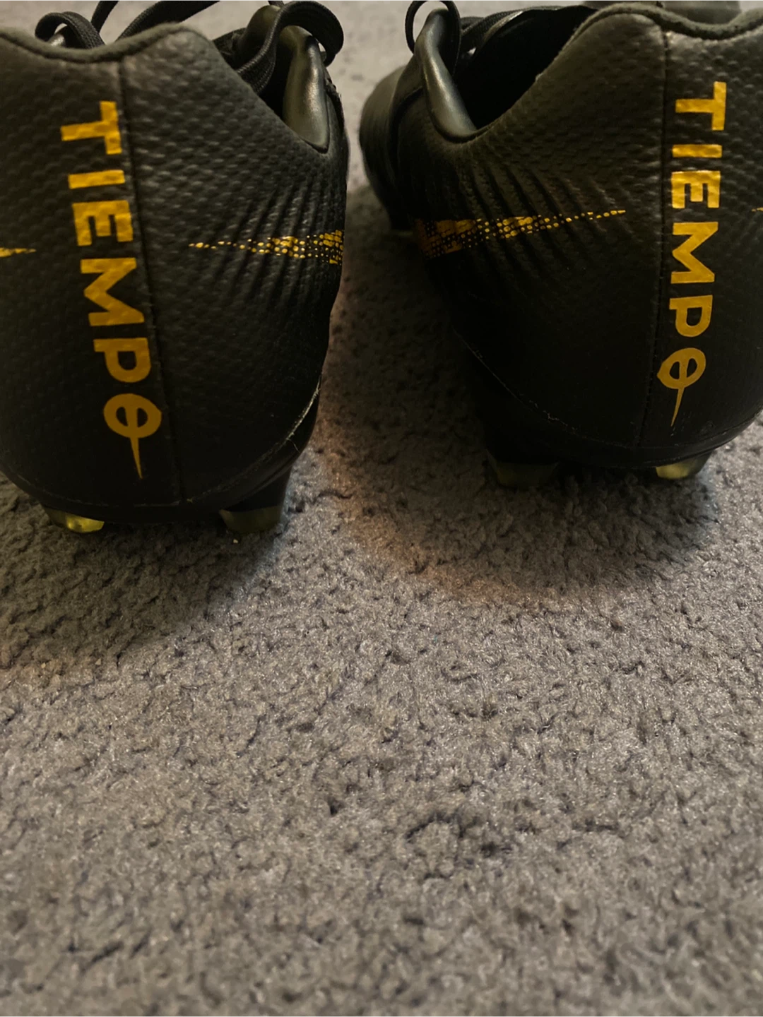 Men’s Nike Tiempo Soccer Cleats - Black & Gold - photo 2