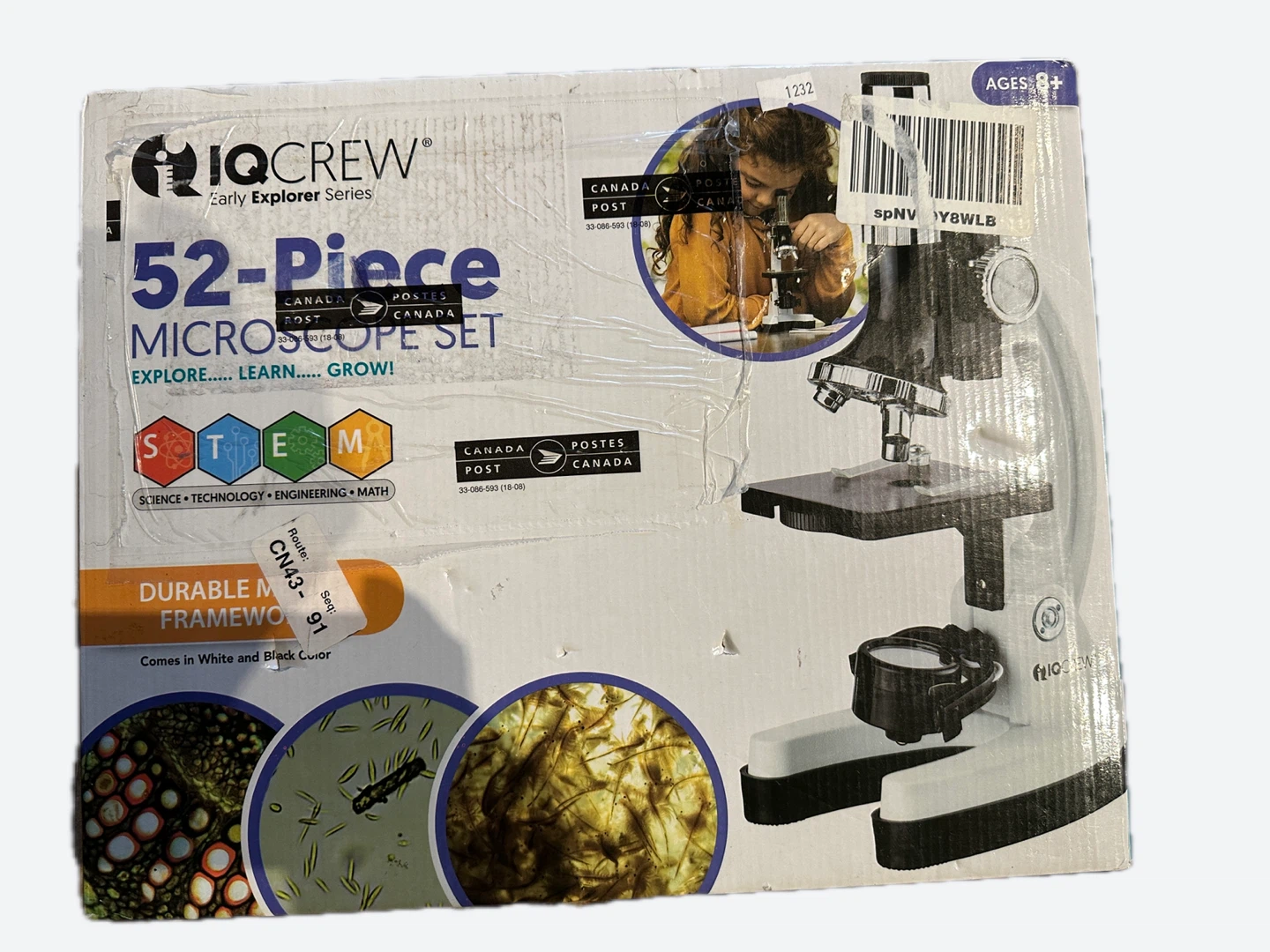 IQ Crew 52-Piece Microscope Set (Ages 8+)