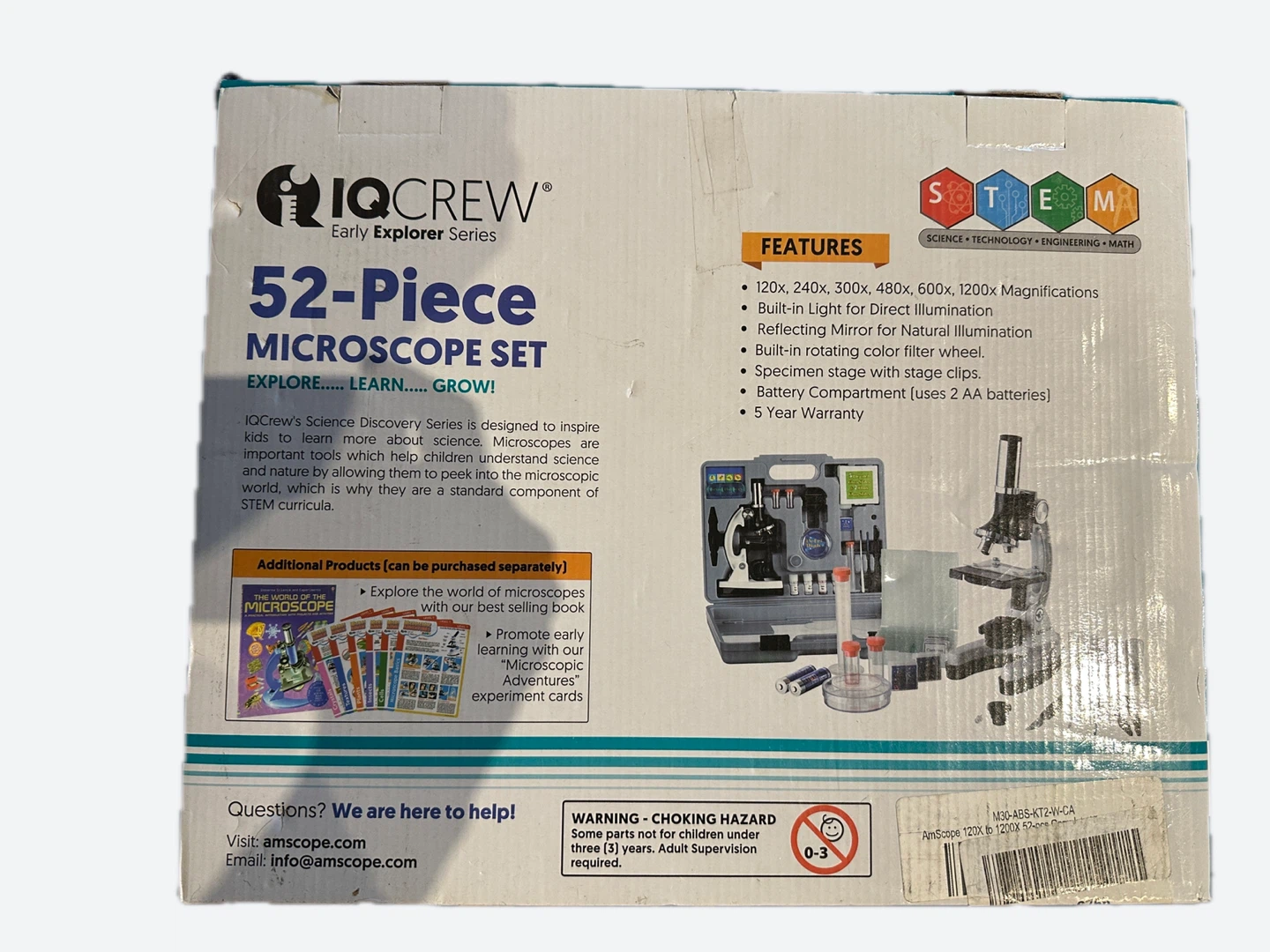 IQ Crew 52-Piece Microscope Set (Ages 8+) - photo 2