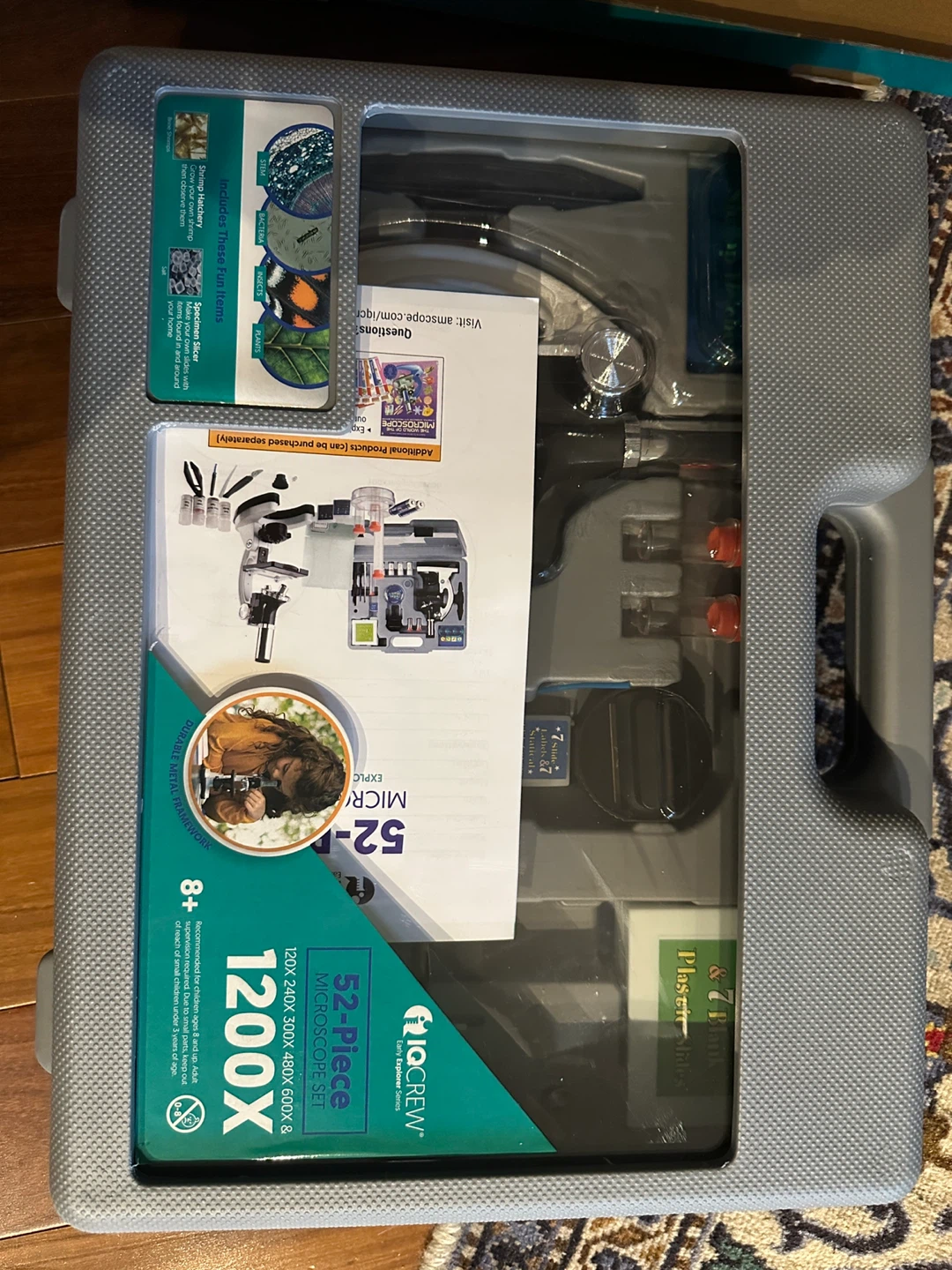 IQ Crew 52-Piece Microscope Set (Ages 8+) - photo 3