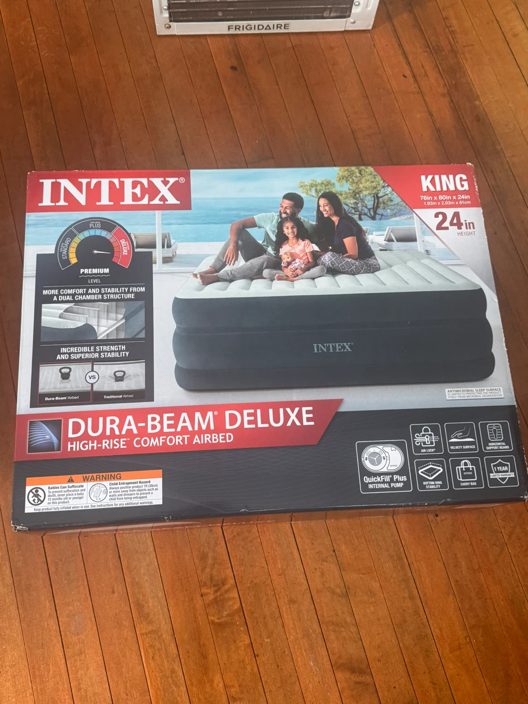 Intex Dura-Beam Deluxe King Airbed - 76x80x24