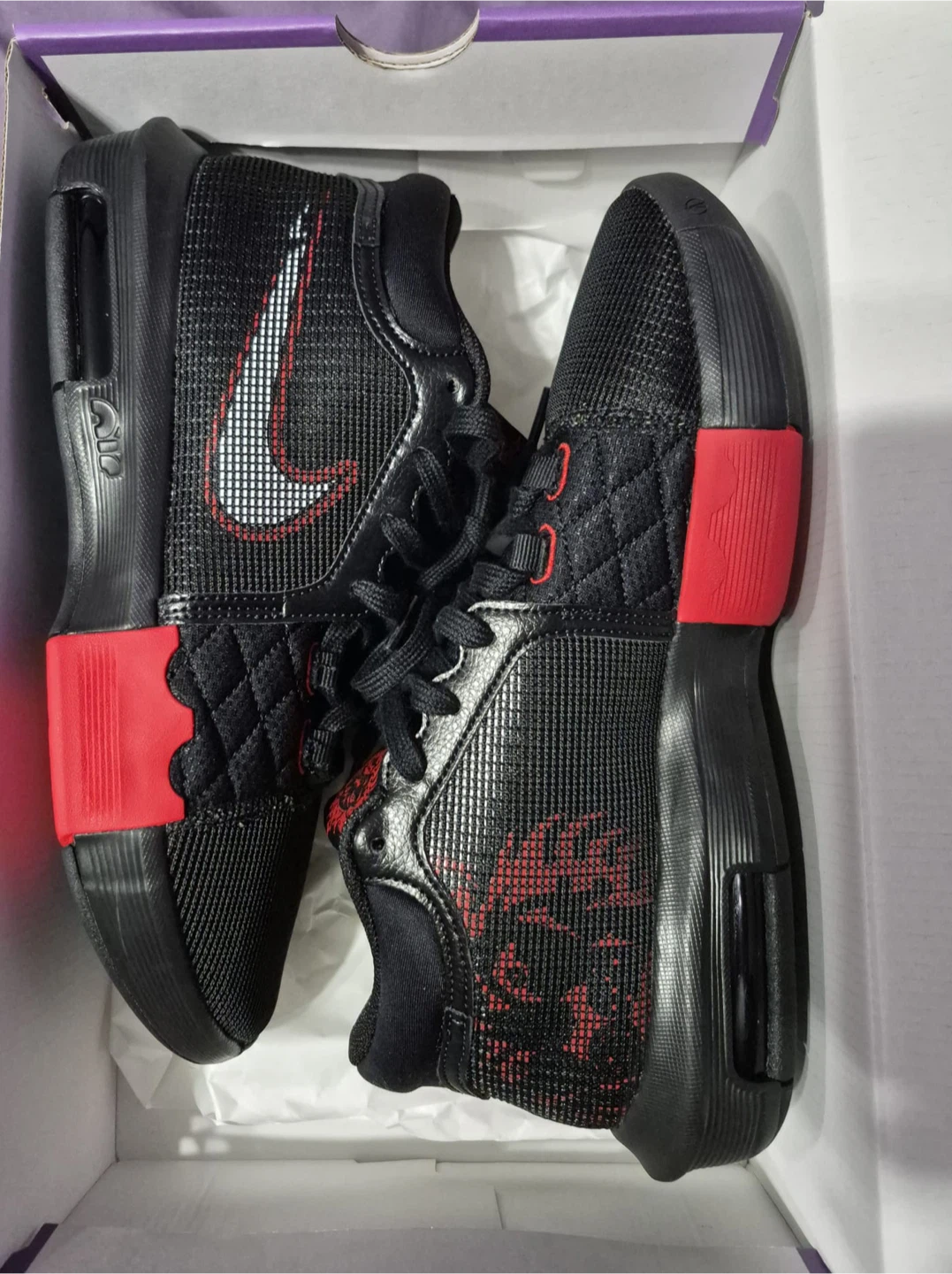 Nike LeBron Witness VIII Black/Red Size 9.5 - photo 3