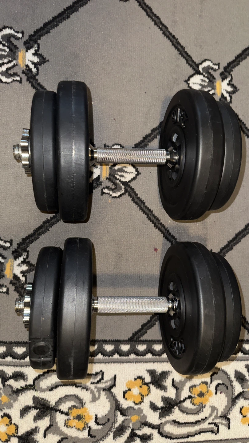 18lb Adjustable Dumbbell Set total (36)lb - photo 2
