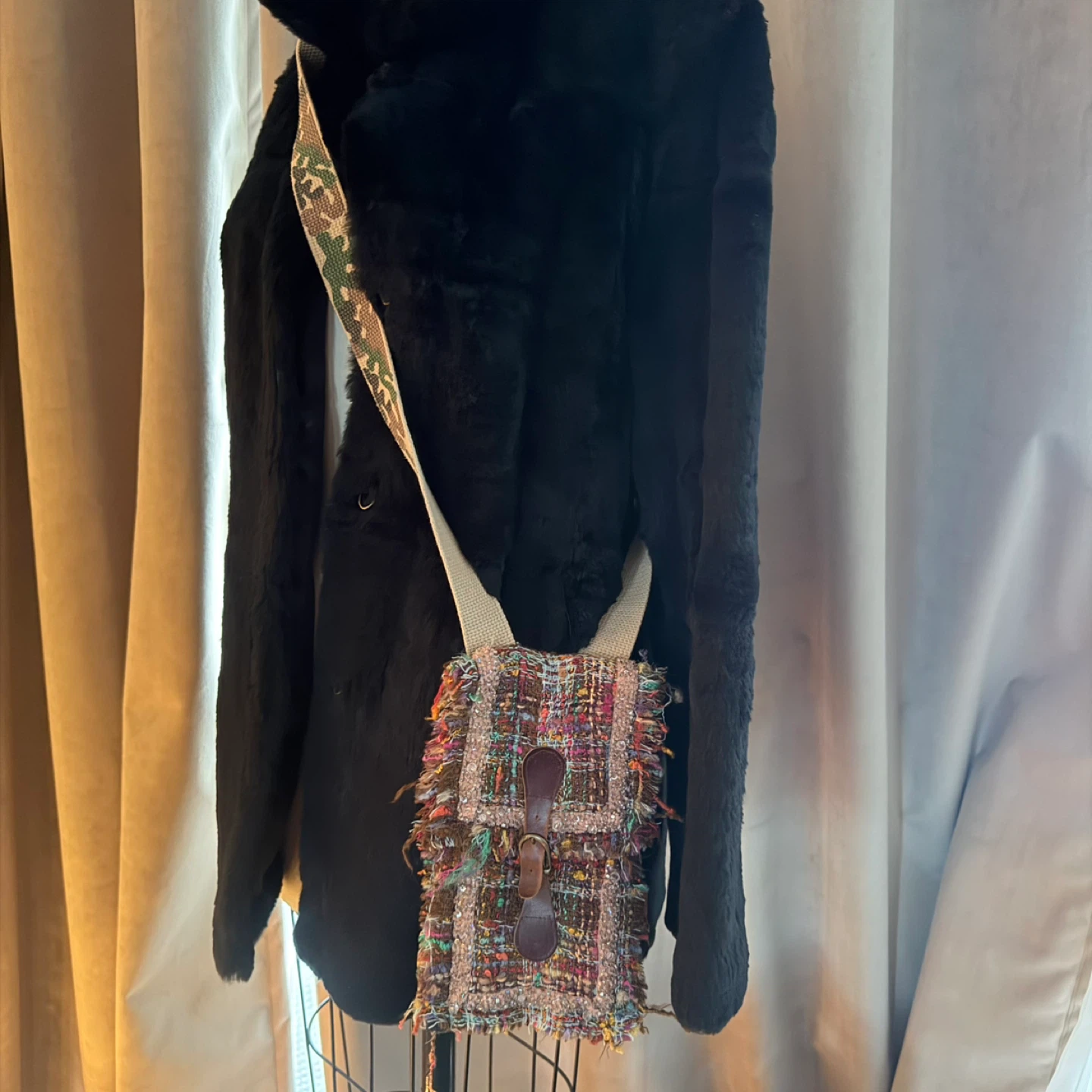 Handmade Colorful Tweed Shoulder Bag - photo 2