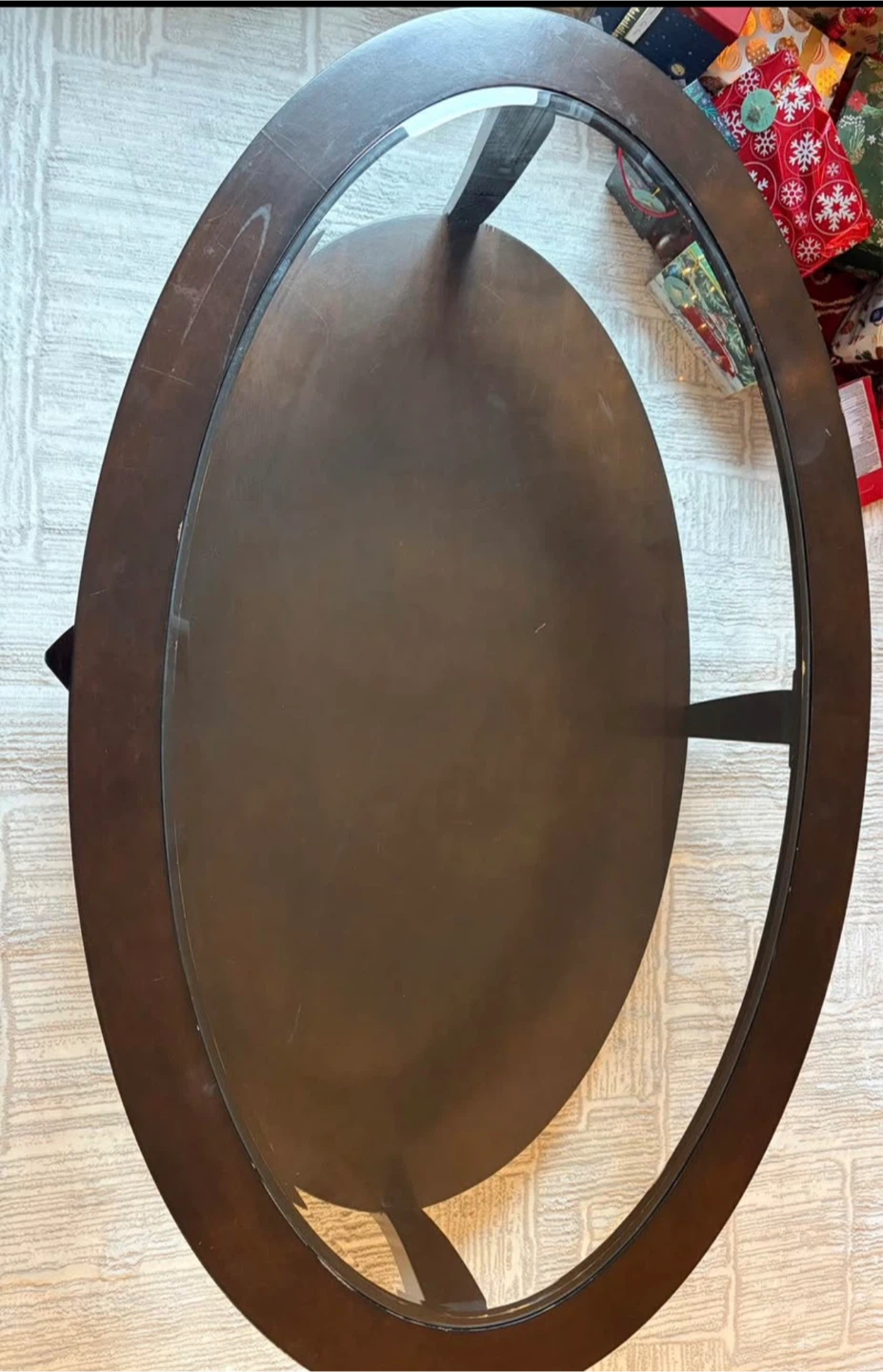 Oval Glass Top Coffee Table