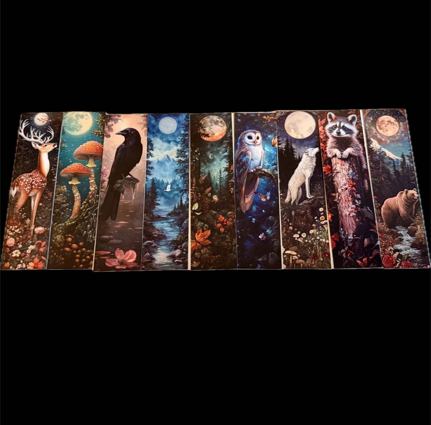 Set of Nature & Forest Wildlife Bookmarks